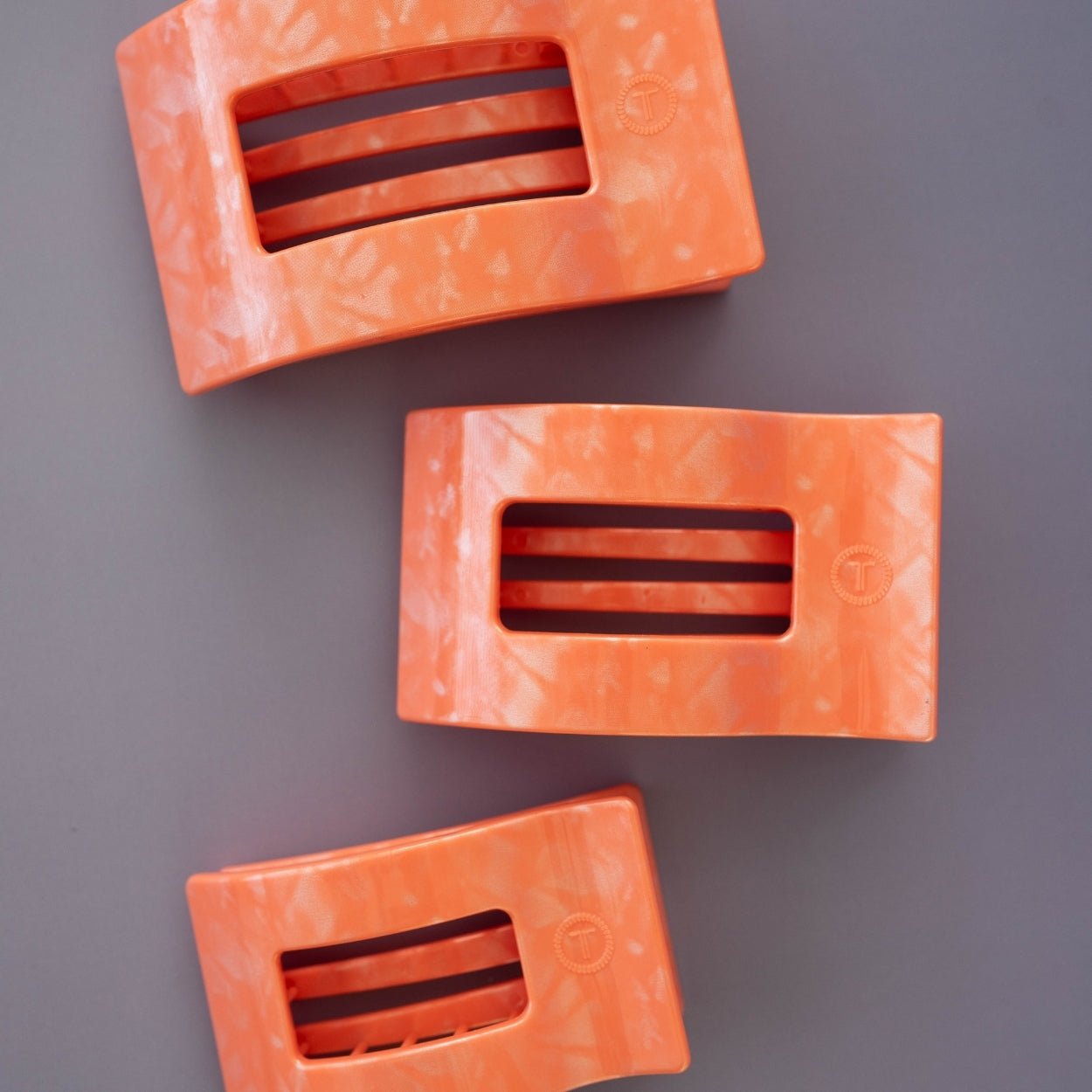 Dreamsicle Medium Flat Rectangle Hair Clip