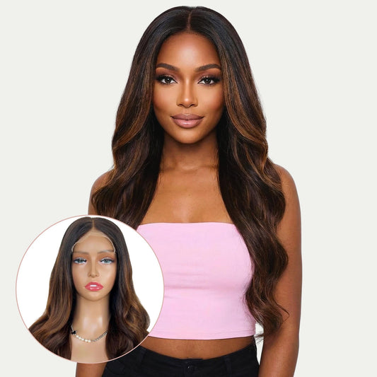 Celine Glueless 5x5 HD Lace Professionally Colored 100% Human Hair Closure Wig