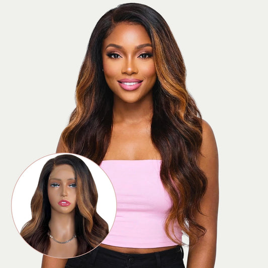 Giselle Glueless 5x5 HD Lace Professionally Colored 100% Human Hair Closure Wig