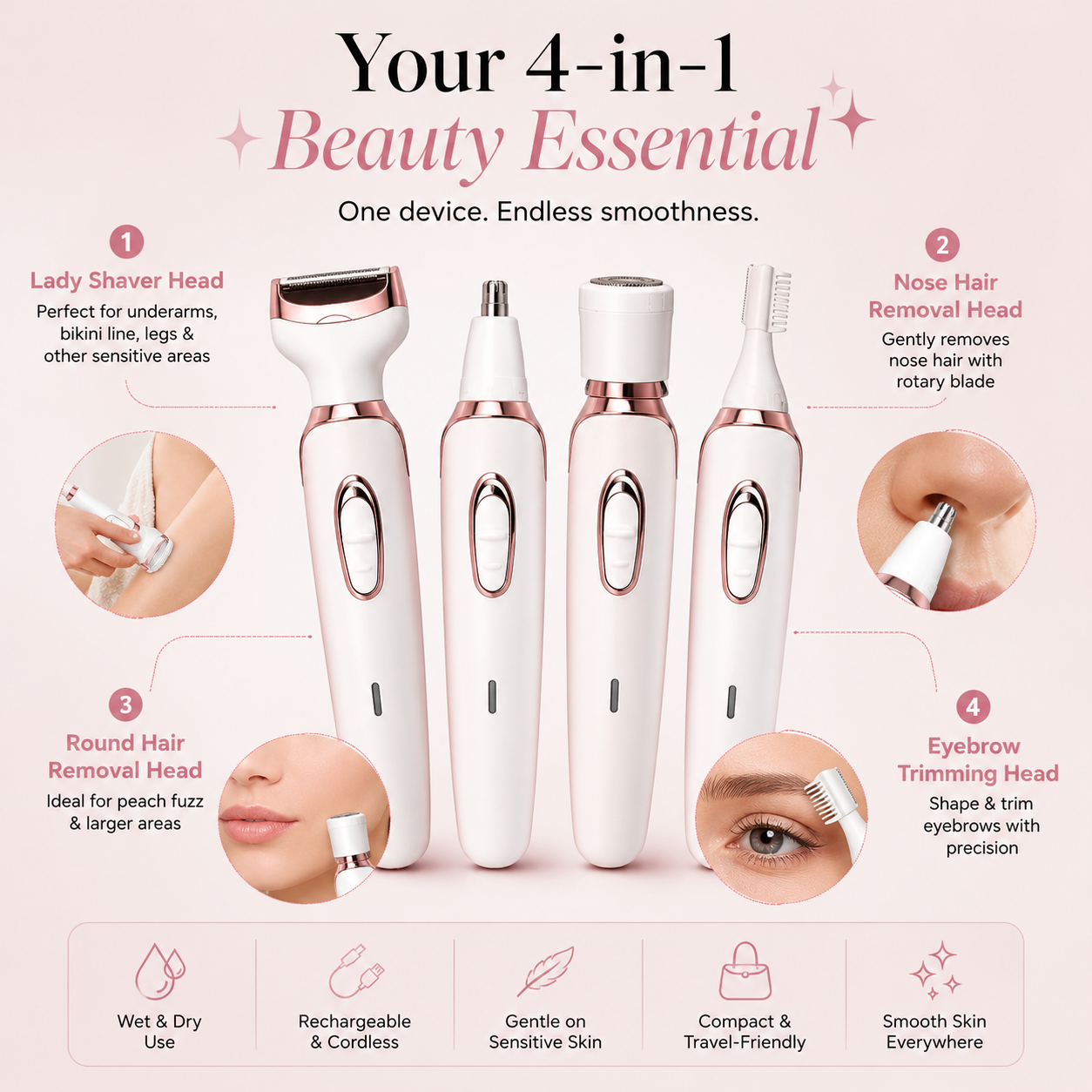 Mama Luxe Smooth™ 4-in-1 Beauty Wand