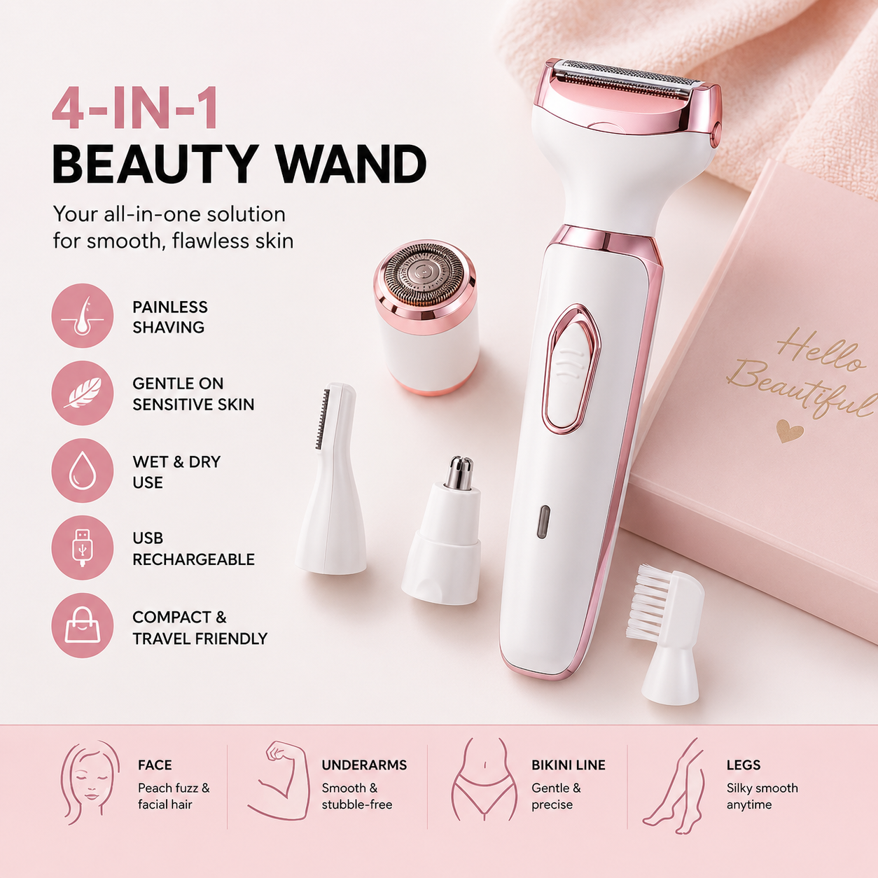 Mama Luxe Smooth™ 4-in-1 Beauty Wand