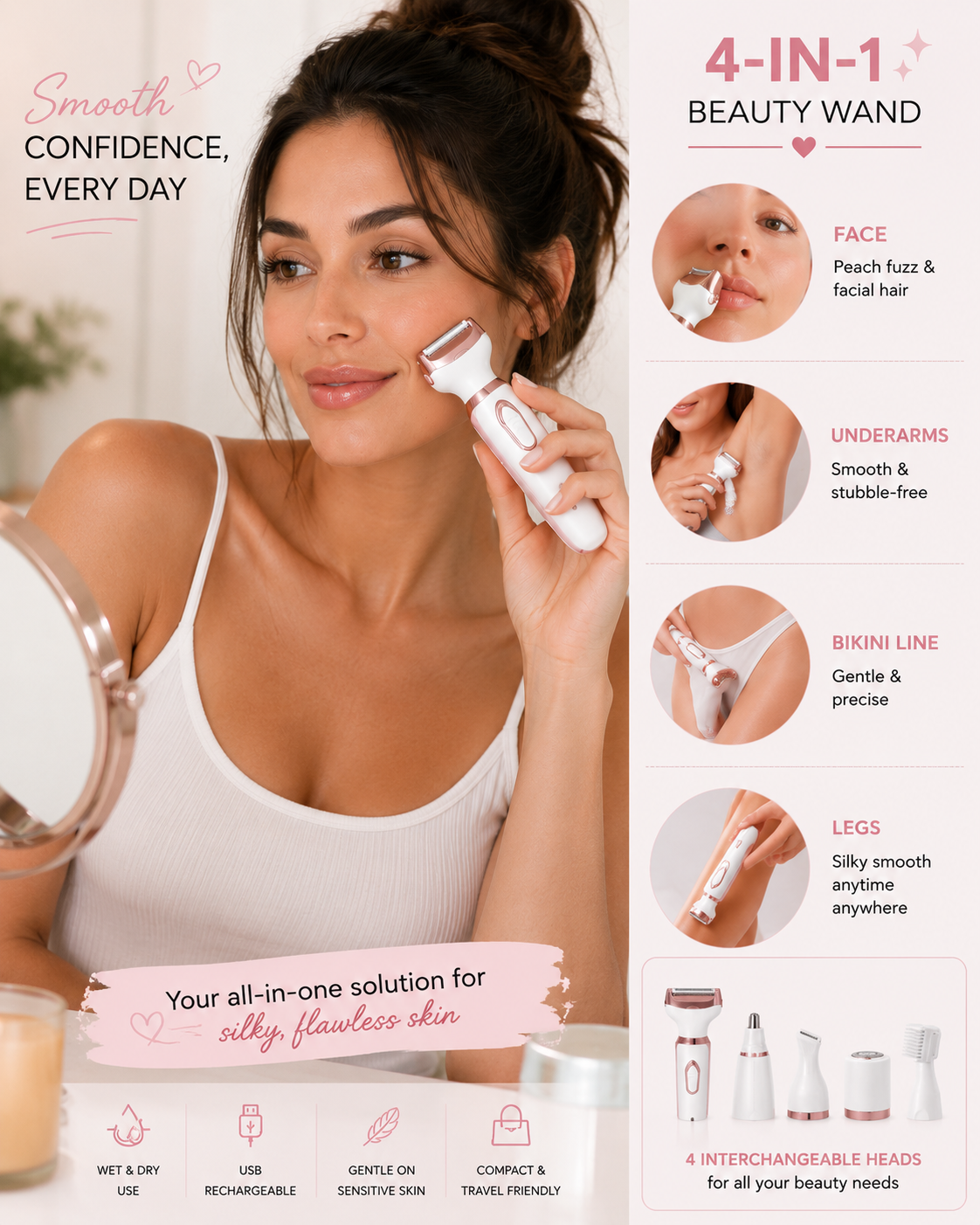 Mama Luxe Smooth™ 4-in-1 Beauty Wand