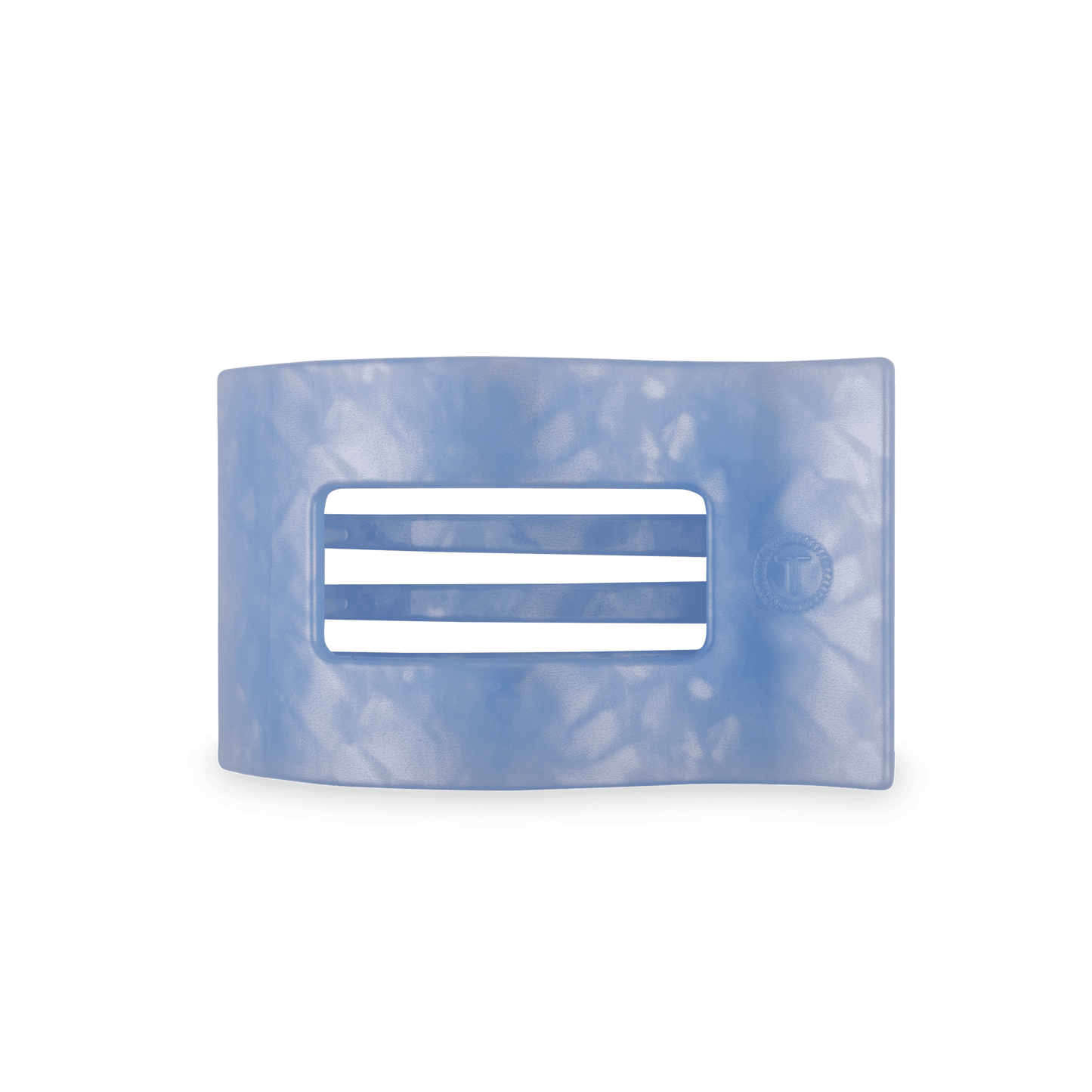 Blue Lagoon Medium Flat Rectangle Hair Clip