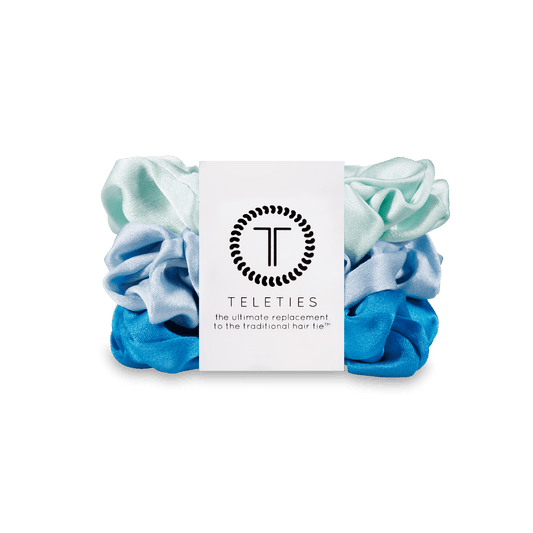 Blue My Mind Large Silk Scrunchies
